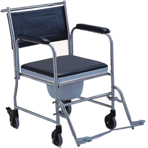 CE/ISO Approved Hot Sale Cheap Medical Stainless Steel Commode Wheel Chair (MT05030062)