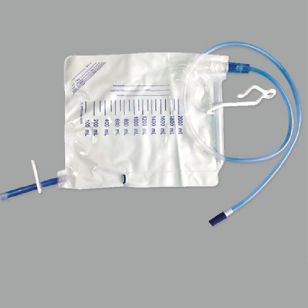 CE/ISO Approved 2000ml Side Outlet Luxury Urine Bag (MT58043262)