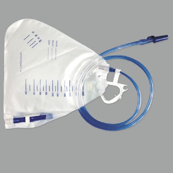 Medical Disposable 2000ml Sampling Inlet Valve Fold Clips Urine Bag (MT58043203)