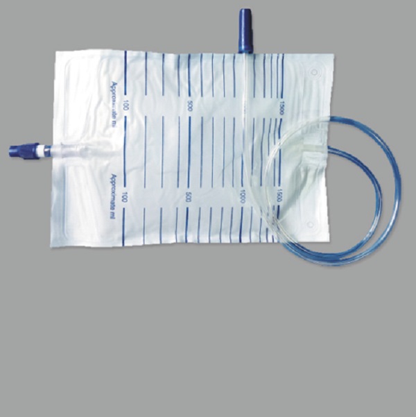 Hot Sale Medical Disposable 1500ml Upside Outlet Adult Urine Bag (MT58043006)