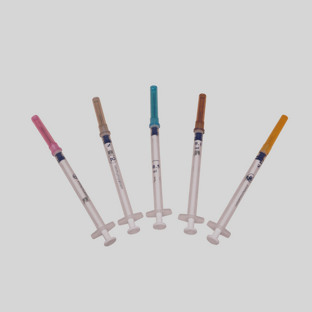 CE/ISO Approved Auto Disable Syringes 0.4ml for Fixed Dose Immunization with Fixed Needle (MT58005414)
