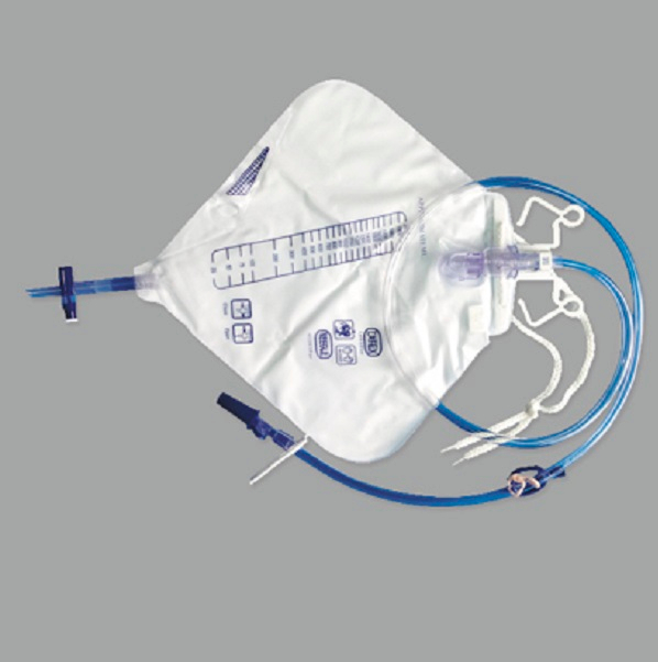 CE/ISO Approved 2000ml Cross Valve Luxury Urine Bag (MT58043258)